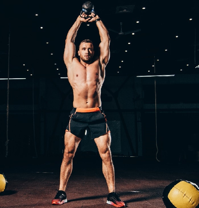 Kettlebell Overhead Lunges